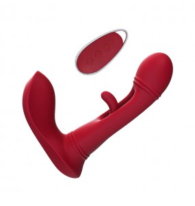 MizzZee - Wave Tongue Wearable Vibrator (Chargeable - Red Rose)